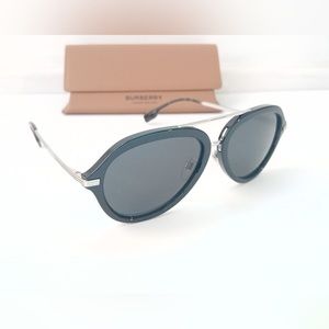 Burberry Dark Gray Aviator Men's Sunglasses BE4377 300187 58